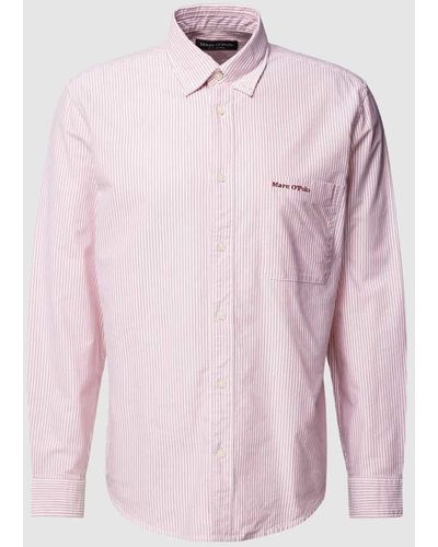 Marc O' Polo Regular Fit Freizeithemd mit Button-Down-Kragen - Pink