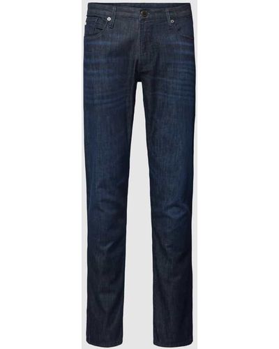 Emporio Armani Regular Fit Jeans im 5-Pocket-Design - Blau