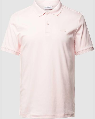 Calvin Klein Poloshirt Met Labeldetail - Roze