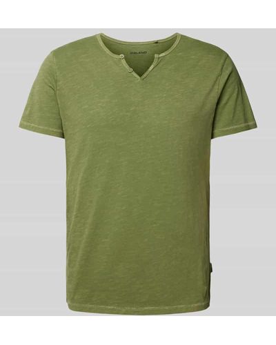 Blend T-Shirt in Melange-Optik Modell 'NOOS' - Grün