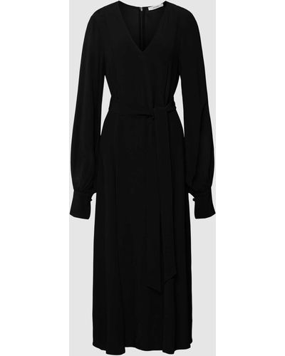 IVY & OAK Midi-jurk Met Tailleriem - Zwart