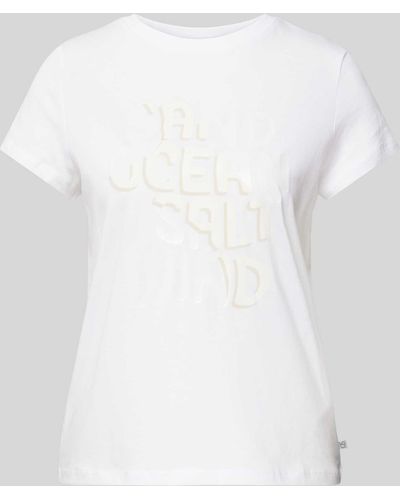 QS T-Shirt mit Motiv-Print - Weiß