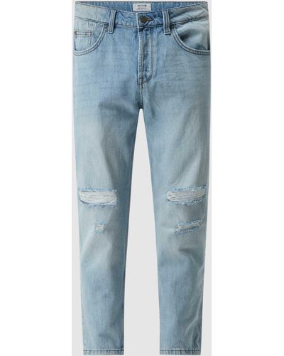 Only & Sons Tapered Fit Jeans Van Katoen, Model 'avi Beam' - Blauw