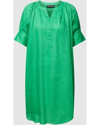 Repeat Cashmere Blusenkleid mit Ballonärmeln - Grün
