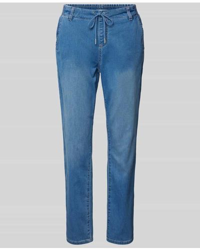 Freequent Regular Fit Jeans mit Tunnelzug Modell 'Marvin' - Blau