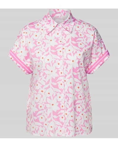 Marc Cain Blusenshirt mit Allover-Muster - Pink