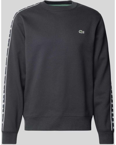 Lacoste Sweatshirt Met Labeldetails - Zwart