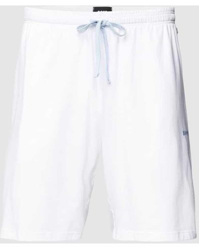BOSS Shorts mit elastischem Bund - Weiß