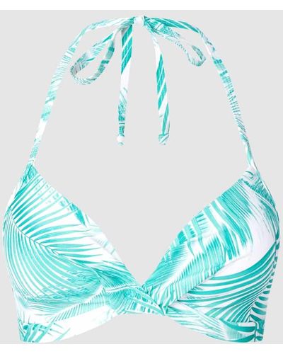 Barts Bikini-Oberteil mit Neckholder Modell 'Palmsy' - Blau