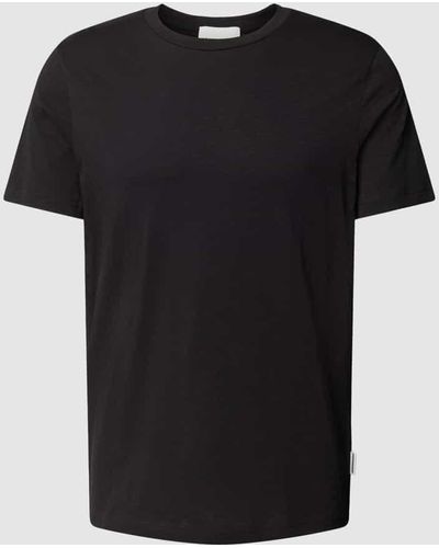ARMEDANGELS T-Shirt in unifarbenem Design Modell 'JAAMEL STRUCTURE' - Schwarz