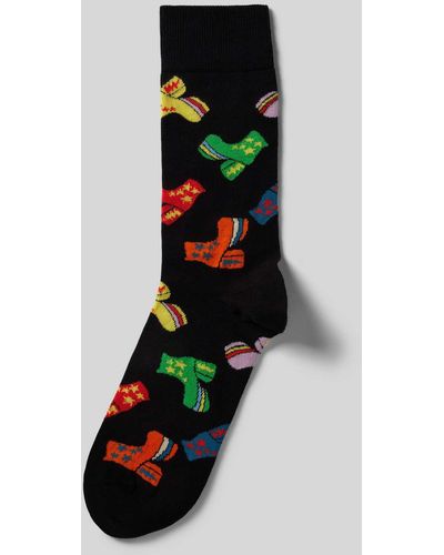 Happy Socks Socken mit Motiv-Print Modell 'Disco Shoes' - Schwarz
