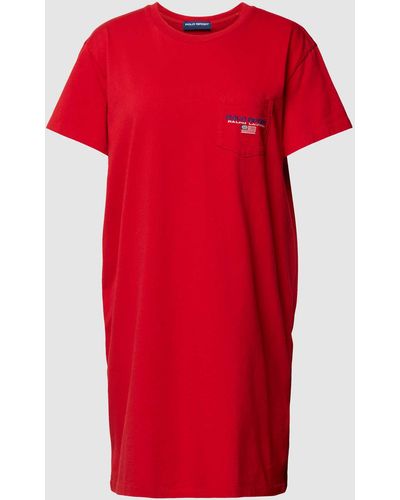 Polo Ralph Lauren Kleid mit Brusttasche - Rot