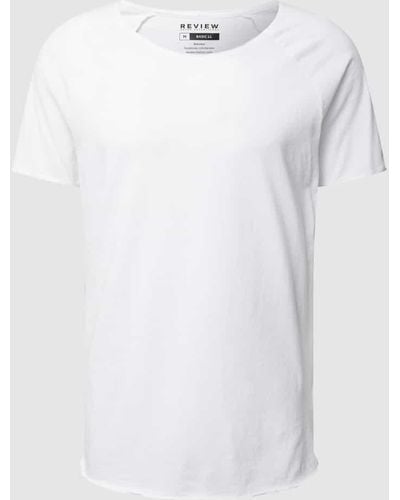 Review Basic Longer Fit T-shirt - Weiß