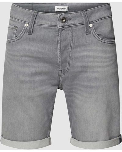 Jack & Jones Korte Jeans Met Labelpatch - Grijs