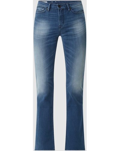 Kings Of Indigo Flared High Rise Jeans Met Stretch - Blauw