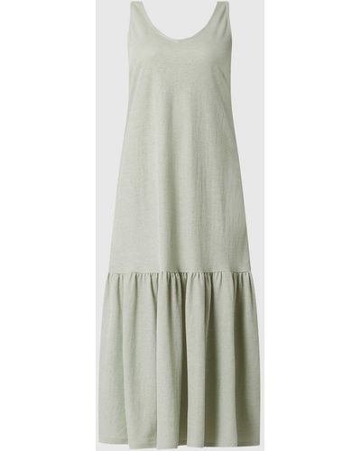 Numph Midi-jurk Met Volantzoom, Model 'nudomino' - Groen