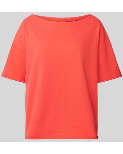 Juvia Oversized T-Shirt mit U-Boot-Ausschnitt - Rot