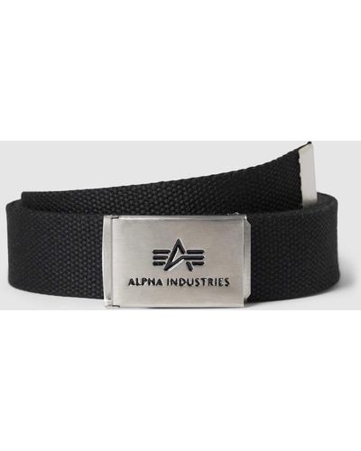 Alpha Industries Riem Met Label - Zwart