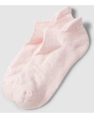PUMA Sneakersocken mit Label-Details Modell 'Cushioned' im 2er-Pack - Pink
