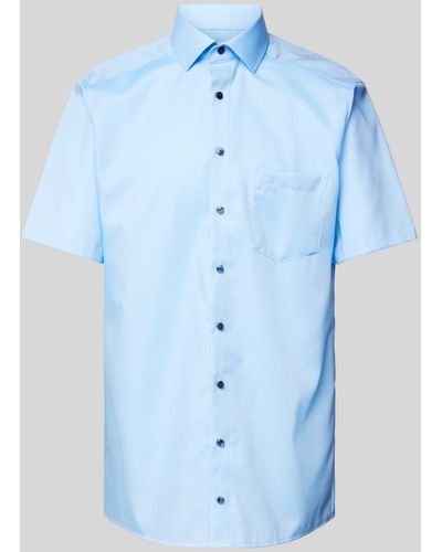 Olymp Modern Fit Zakelijk Overhemd - Blauw