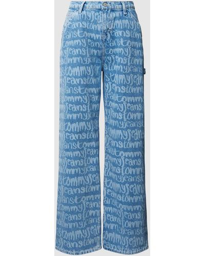 Tommy Hilfiger Jeans Met Logomotief - Blauw