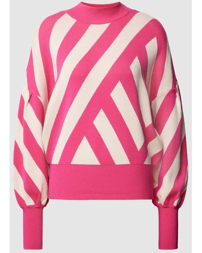 Y.A.S Strickpullover mit Allover-Muster Modell 'FONNY' - Pink
