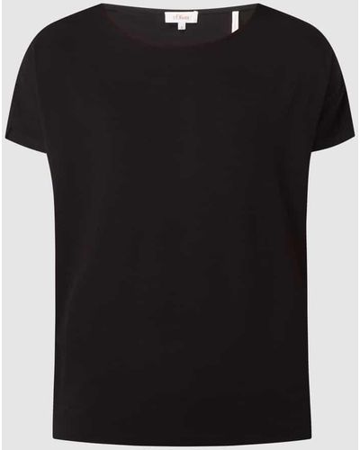 s.Oliver RED LABEL T-Shirt mit Stretch-Anteil - Schwarz
