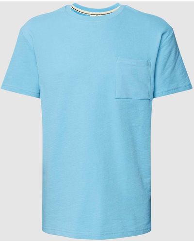 Anerkjendt T-shirt Met Borstzak - Blauw