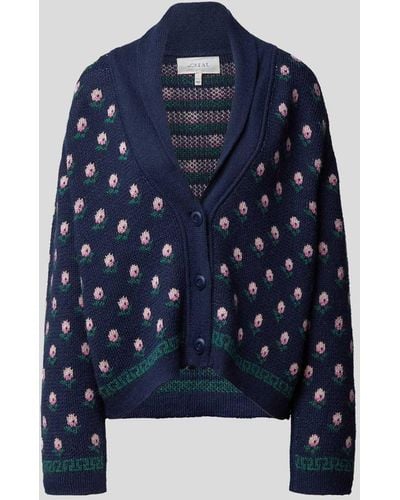 The Great Cardigan mit floralem Allover-Muster - Blau