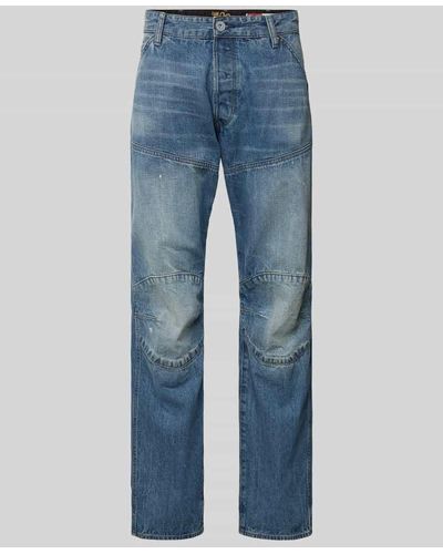 G-Star RAW Regular Fit Jeans mit Teilungsnähten - Blau