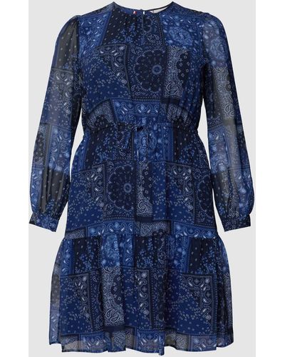 Tommy Hilfiger PLUS SIZE Kleid mit Paisley-Muster - Blau
