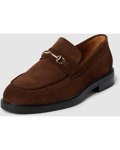 SELECTED Penny-Loafer mit Applikation Modell 'BLAKE' - Braun