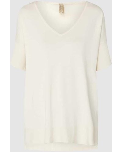 Soya Concept Pullover aus Viskosemischung - Weiß