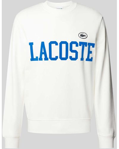 Lacoste Classic Fit Sweatshirt Met Labelprint - Blauw