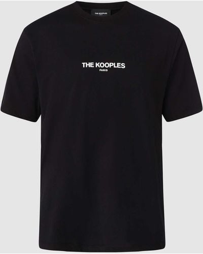 The Kooples T-Shirt mit Label-Print - Schwarz