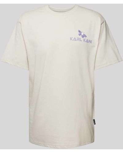 Karlkani T-shirt Met Labelprint - Wit