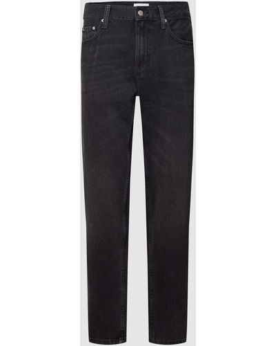 Calvin Klein Regular Fit Jeans Met Labeldetails - Blauw