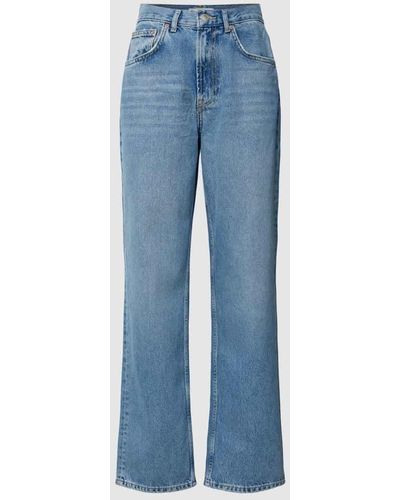 Gina Tricot Jeans mit 5-Pocket-Design - Blau
