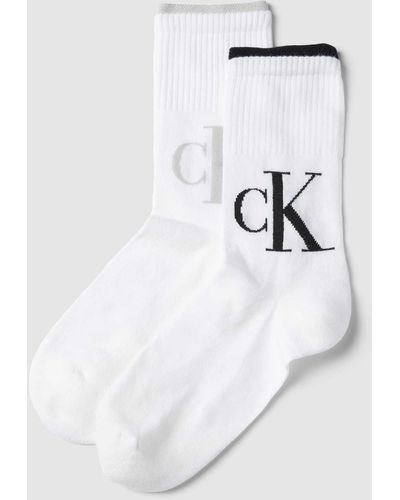 Calvin Klein Sokken Met Labeldetails - Wit