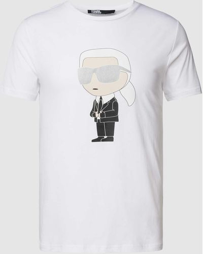 Karl Lagerfeld T-shirt Met Motiefprint - Wit