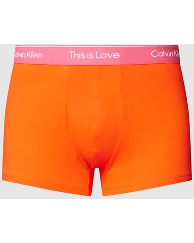 Calvin Klein Trunks mit eingewebtem Statement - Orange