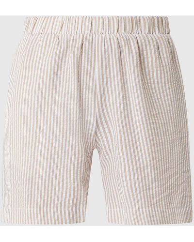 Moves Shorts aus Seersucker Modell 'Pynna' - Weiß