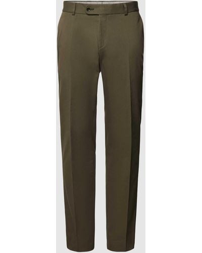 Carl Gross Slim Fit Pantalon Met Persplooien - Groen