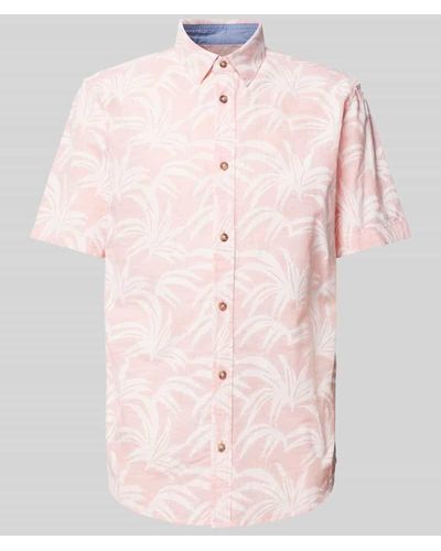 Tom Tailor Freizeithemd mit floralem Muster - Pink
