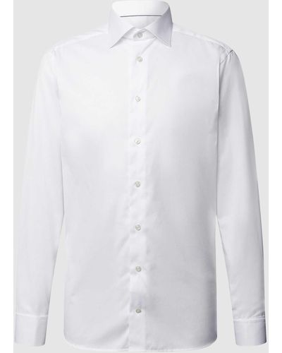Eton Slim Fit Zakelijk Overhemd Van Twill - Wit