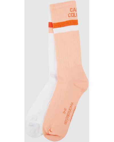 carlo colucci Socken mit Stretch-Anteil im 2er-Pack - Orange