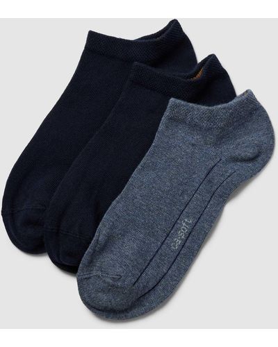 Camano Socken mit elastischem Bündchen im 3er-Pack - Blau