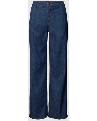 ROSNER Jeans mit Knopf- und Reißverschluss Modell 'AUDREY' - Blau