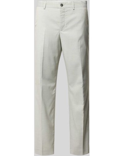 SELECTED Slim Fit Pantalon Met Knoop- En Ritssluiting - Grijs