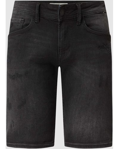 Tom Tailor Korte Regular Fit Jeans Met Stretch - Zwart
